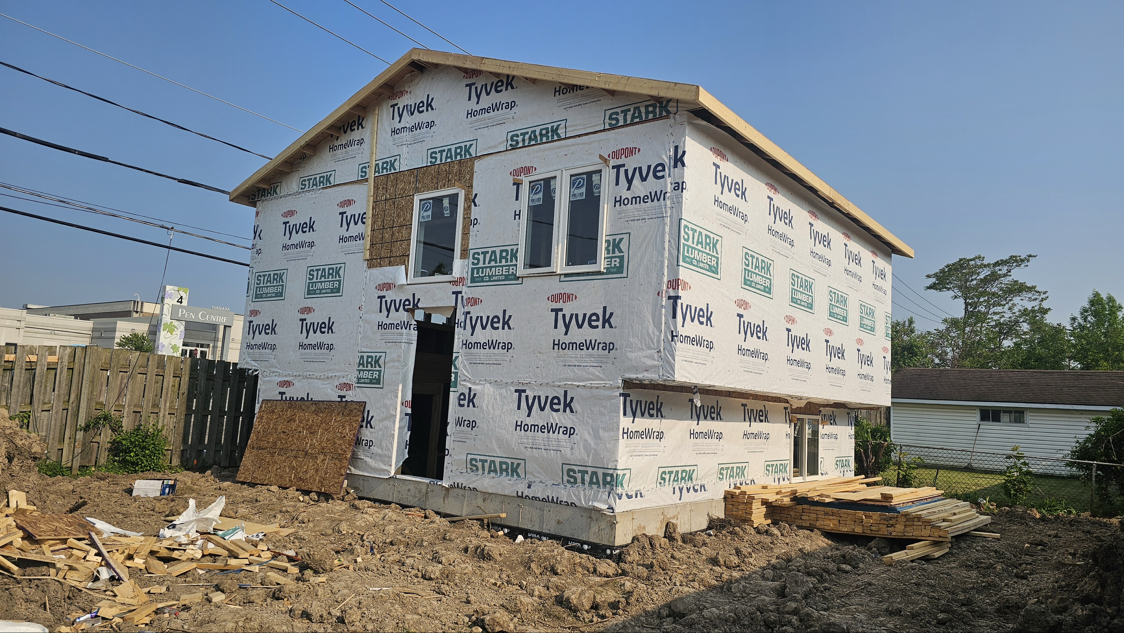 Two-storey build mid-construction.